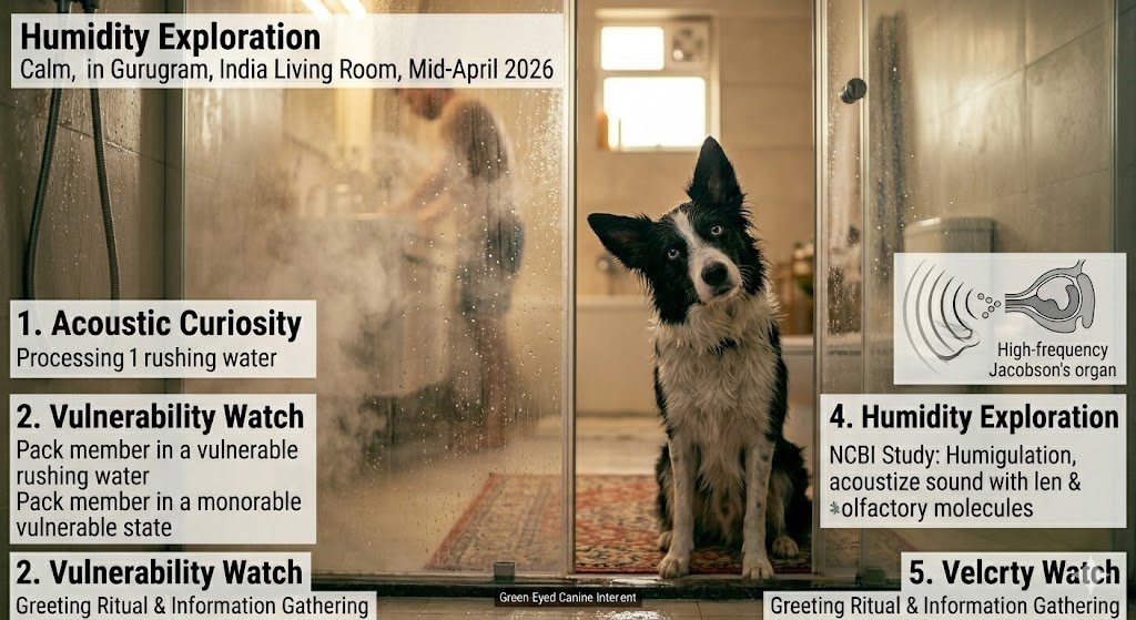 why does my dog stare at me in the shower